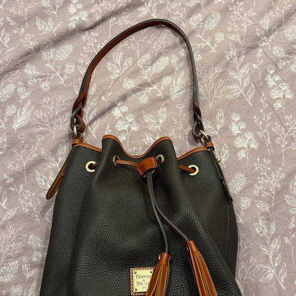 Dooney and Bourke Tasha Drawstring in Brown Tomorro. - Picture 9 of 11
